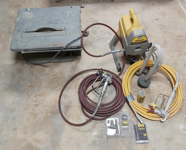 Agregat malarski, pilarkę, słupki, maszynę do szycia