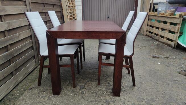 Komplet Paged stół rozkładany Cuba + 4 krzesła Linea Macao