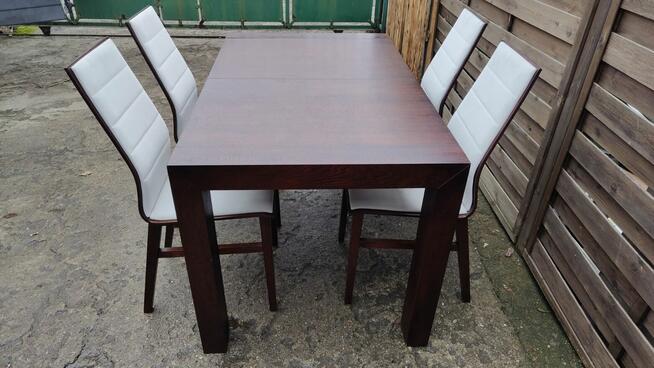 Komplet Paged stół rozkładany Cuba + 4 krzesła Linea Macao