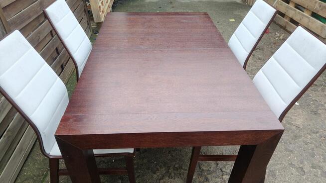 Komplet Paged stół rozkładany Cuba + 4 krzesła Linea Macao