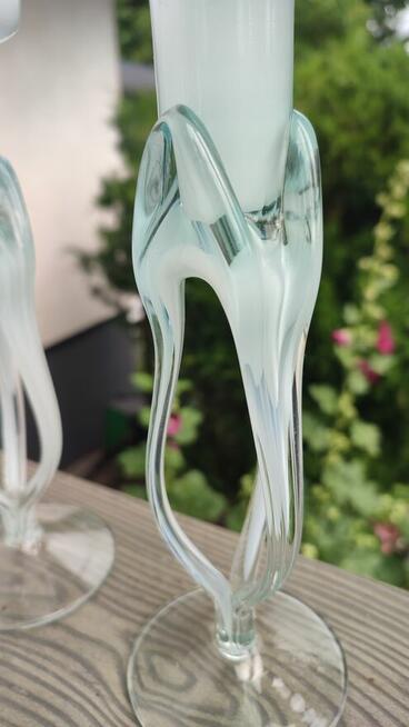 Świeczniki Huta Makora Krosno, Vintage - kpl 2szt