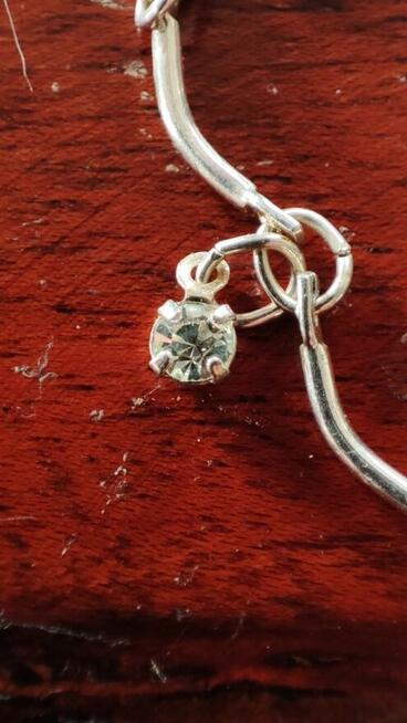 Bransoletka damska na nogę - cyrkonie