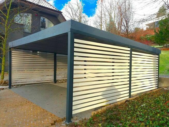 Wiata garażowa. Garaż. Z pom gospodarczym.