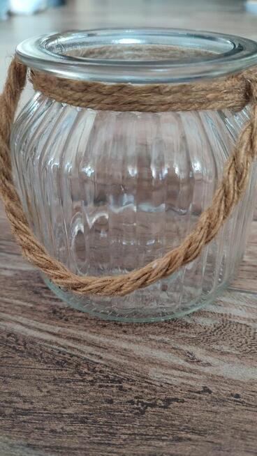 Lampion, świecznik szklany kpl - 2szt