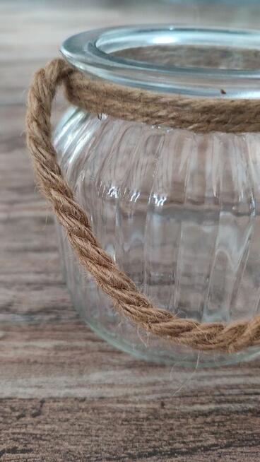 Lampion, świecznik szklany kpl - 2szt