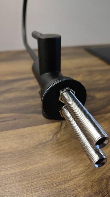 Wylewka podwójna do filtra osmat. (RO), czarny mat - Berg