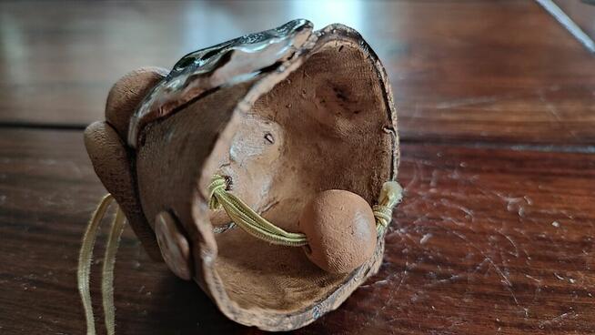 Dzwonek gliniany wiszący - Sowa