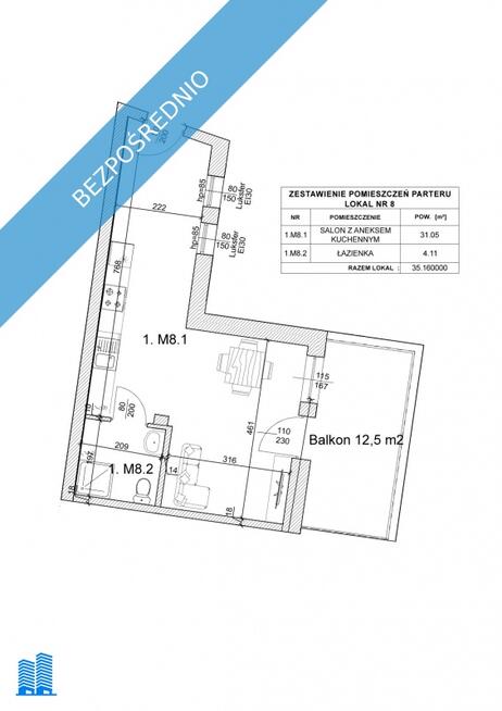 Kawalerka w centrum, taras, nowoczesne osiedle Harmonia