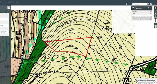 Działka rolna Zabrzeż gm. Łącko