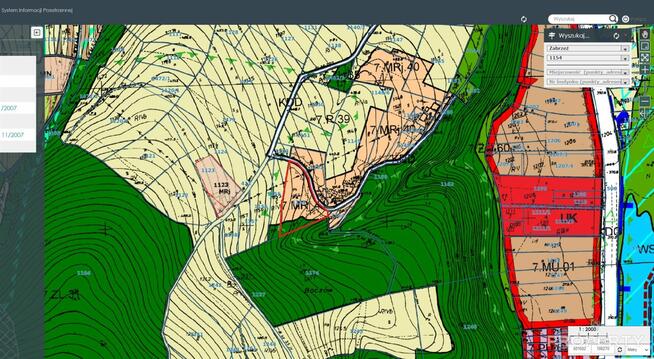 Działka Zabrzeż gm. Łącko