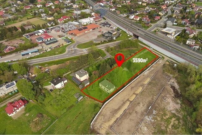 Inwestycyjne 3590m2 przy głównej drodze Komorowic