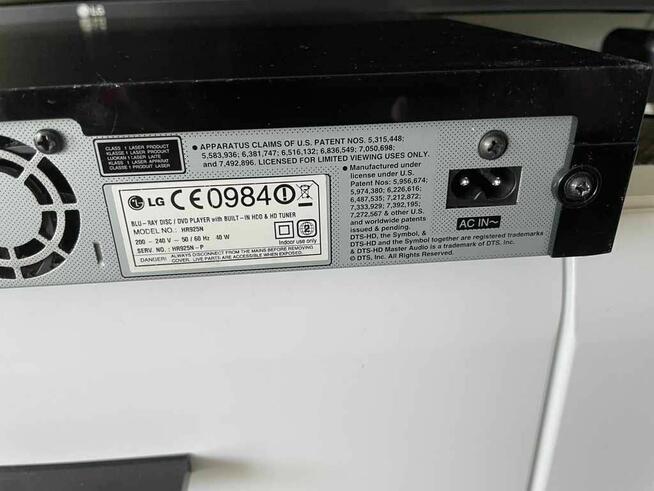 Odtwarzacz Blu-Ray LG HR925N z nagrywarką i tunerem DVB