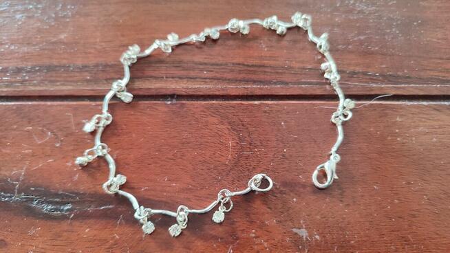 Bransoletka damska na nogę - cyrkonie