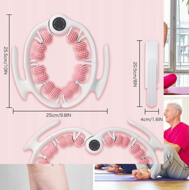 ROLLER RĘCZNY DO MASAŻU CIAŁA NA CELLULIT 180° REGULACJA UD