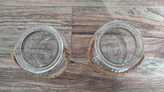 Lampion, świecznik szklany kpl - 2szt