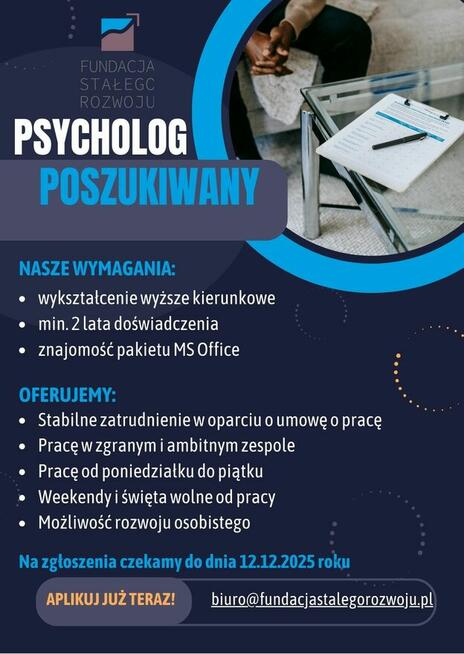 Psycholog praca