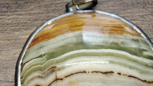 Wisior z Onyxem brązowym , śr. 47mm