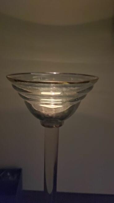 Świecznik szklany dwustronny Art-Vintage