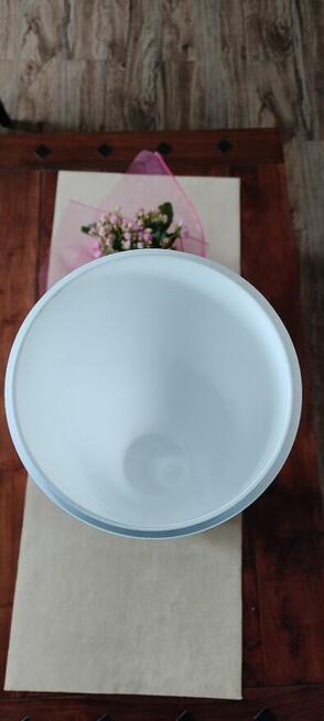 Wazon z białego i przezroczystego szkła - 60cm