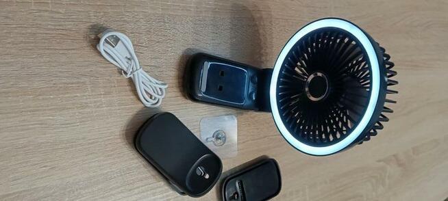 Wentylator rotacyjny 4 w 1 z klipsem i swiatlem led