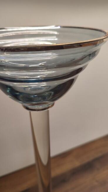 Świecznik szklany dwustronny Art-Vintage