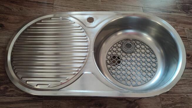 Zlewozmywak kuchenny nierdzewny jednokomorowy - 43,5cm x 83cm