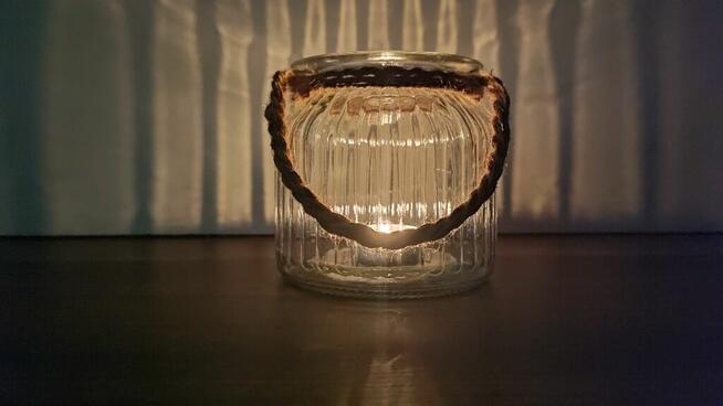 Lampion, świecznik szklany kpl - 2szt