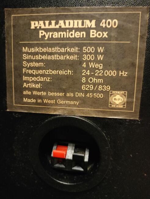 Mega Kolumna Palladium Pyramiden Box 500 W Vintage