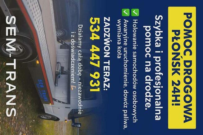 Pomoc Drogowa 24h Płońsk Holowanie szybko i tanioSEM_TRANS