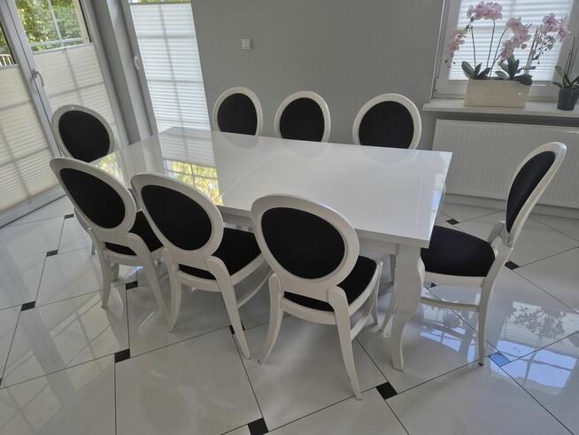 Stół rozkładany 100 x 200/400cm z krzesłami