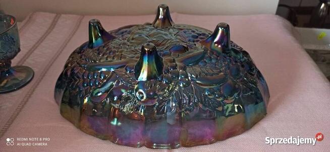 Karnawałowa szklana miska Indiana Amber Harvest Gold