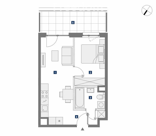 Mieszkanie 2 pokoje z balkonem | Mokotów