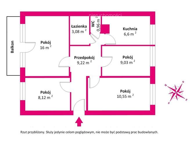 4 pokoje z balkonem, do remontu