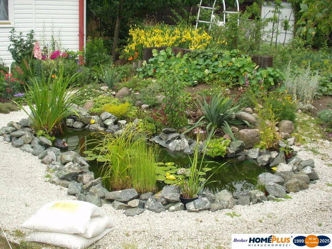 Domek letniskowy na działce budowlanej las rzeka