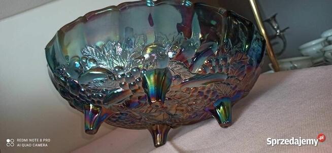 Karnawałowa szklana miska Indiana Amber Harvest Gold