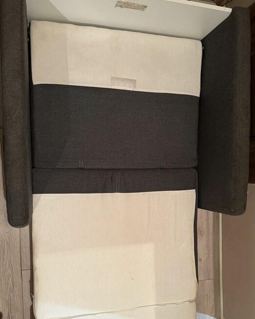 Łóżko rozkładane/ fotel z pojemnikiem na pościel