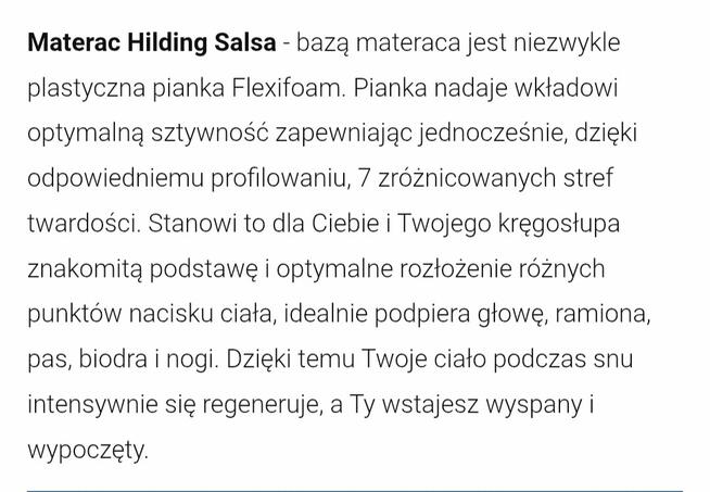 Materac Hilding Salsa 160*200