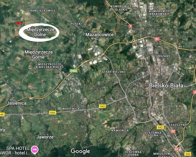 Działka budowlana Międzyrzecze Dolne, pow. bielski 159 zł/m2