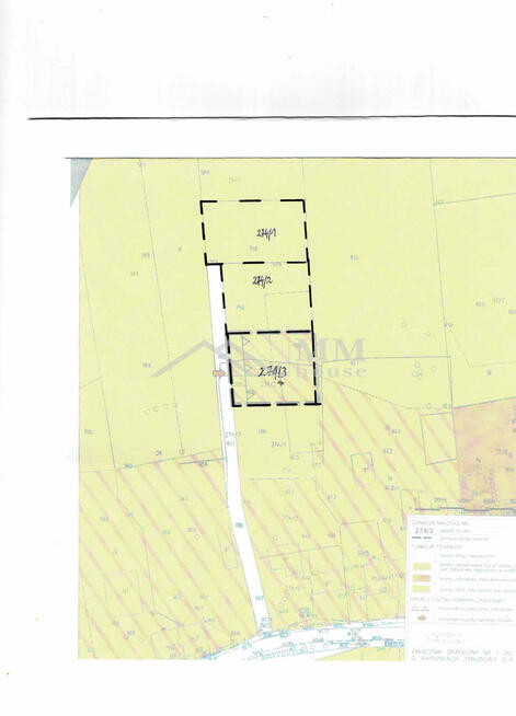 Trzy działki budowlane w Płoskini.