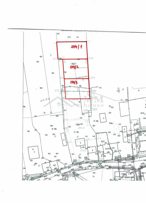 Trzy działki budowlane w Płoskini.
