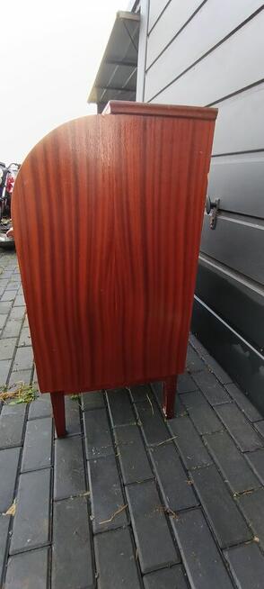 Sekretarzyk z roletą • vintage / mid-century • mahoń •