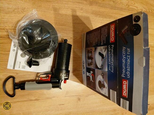 Pneumatyczny udrażniacz rur DURO jak nowy, kompletny zestaw