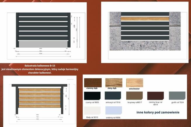 Panel ogrodzeniowy 20 cm