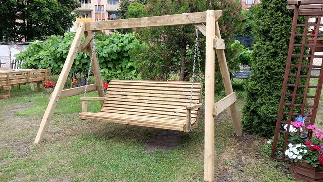 HUŚTAWKA Ogrodowa DREWNIANA Solidna Meble Ogrodowe