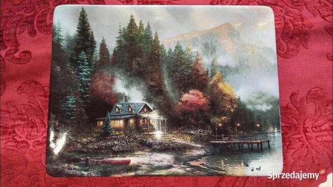 Patera. Autumn Serenity. THOMAS KINKADE. Obraz na talerzu