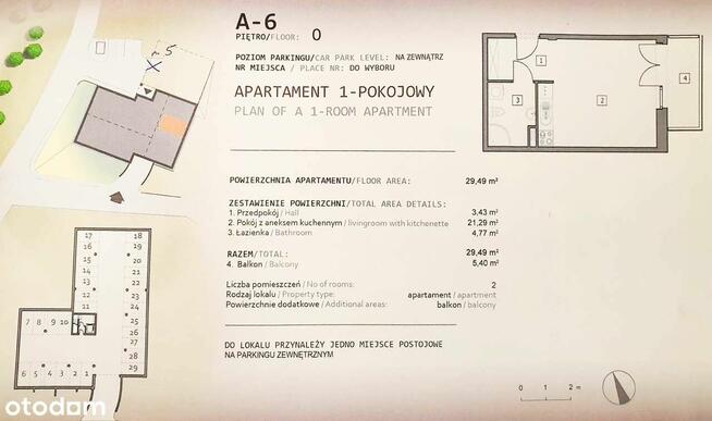 Lokal mieszkalny z miejscem postojowym w cenie