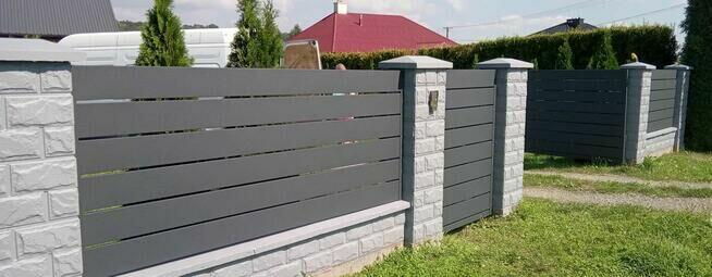Ogrodzenie nowoczesne panel zamknięty szerokość 15 cm