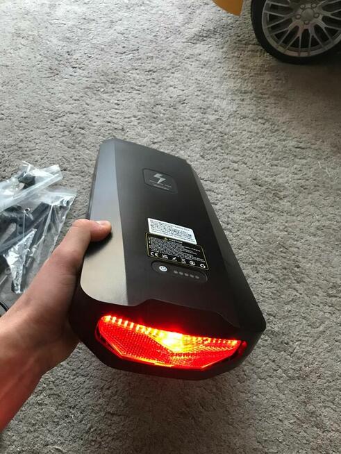 Akumulator rowerowy bateria z bagażnikiem 48v 18,2Ah USB eBi