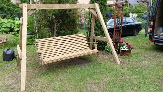HUŚTAWKA Ogrodowa DREWNIANA Solidna Meble Ogrodowe
