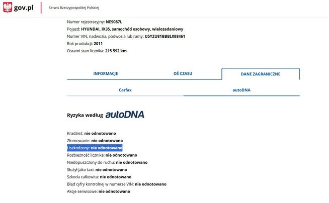 Hyundai ix35 2.0 Benzyna Moc 163KM Automat